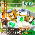 ふるさと納税 高山市 【牧成舎】飛騨の牛乳屋さんのこだわりご当地カップヨーグルト 12個(加糖タイプ) DF037