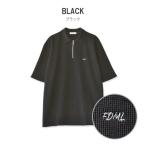 ハーフジップポロシャツ ブラック M FL24SS-003