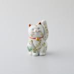 九谷焼 まねき猫 左手 ミモザ 元女貴之作