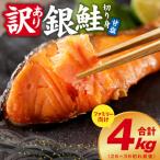 ふるさと納税 泉佐野市 【TVで紹介】銀鮭 切り身 4kg 26-36切れ 訳あり サイズ不揃い G2997