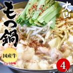 ふるさと納税 熊本市 国産牛もつ鍋(小腸) 大山 醤油味 4人前(熊本市)