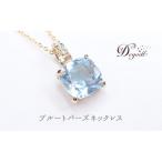 ブルートパーズSQネックレス
