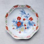 有田焼 10寸八角皿 花絵 化粧箱付