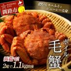 ふるさと納税 釧路市 【浜茹で!】ボイル毛がに 2尾で900g前後(北海道産/加工地 釧路) かに 蟹 F4F-5339