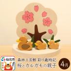彩り歳時記4月 桜とカルガモの親子