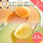 ふるさと納税 五所川原市 【2024年8月上旬発送】【訳あり】メロン7.5kg程度(赤肉・青肉セット)(4〜8玉)青森産