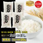 ふるさと納税 沼田町 【令和7年産 先行受付】ななつぼし 無洗米 20kg(5kg×4袋)雪冷気 籾貯蔵 北海道 雪中米