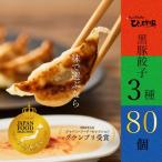 ふるさと納税 南九州市 ひぃ坊家の黒豚餃子3種80個(タレ付)