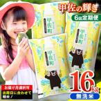 ふるさと納税 甲佐町 令和7年産新米【定期便6ヶ月】『甲佐の輝き』無洗米16kg【配送指定可】【ZP】