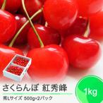 ふるさと納税 大石田町 さくらんぼ 紅秀峰 秀Lサイズ 約1kg (500g×2パック) バラ詰め 2024年産 山形県産