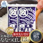 ふるさと納税 紋別市 【新米先行受付】令和6年産 北海道産ななつぼし12kg(6kg×2)【10月中旬以降お届け予定】