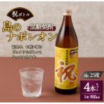 ふるさと納税 天城町 徳之島 天城町 黒糖焼酎 島のナポレオン 祝いボトル 900ml×4本セット 黒糖 焼酎 酒 記念