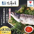 ふるさと納税 千歳市 <佐藤水産>いくら醤油漬と北海道産新巻鮭半身姿切身(空港限定)