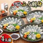 ふるさと納税 下関市 たっぷり4人前 天然ふぐ刺身 冷凍 4皿 フグ刺し FG018