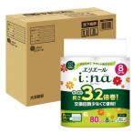 ふるさと納税 富士宮市 エリエール イーナ トイレットティシュー 3.2倍巻 ダブル 8R×4パック 【ハーフケース】