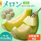 ふるさと納税 五所川原市 先行受付【2025年8月前半発送】【秀〜優品】津軽平野のメロン 約7.5kg程度(青肉)