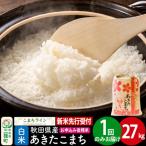 新米 あきたこまち 一等米 27kg