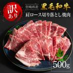 ふるさと納税 宮崎県 「訳あり」宮崎県産 黒毛和牛 肩ロース 不揃い 切り落とし 焼肉 500g