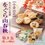 ふるさと納税 京都市 【小倉山荘】をぐら山春秋 特大缶 (8ヶ入り40袋)|京都 老舗 おかき あられ 人気セット お菓子