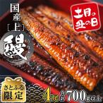 ふるさと納税 境町 【さとふる限定】 〈丑の日までにお届け〉 国産 上うなぎ 4尾 (700g以上) BOX タレ山椒付