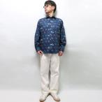 綿100% アウトドア 毛ばり 長袖プリントシャツ