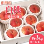 ふるさと納税 山形市 やまがたの桃(白桃)あかつき秀品約3kg(6〜12玉程度) 【令和8年産先行予約】FS23-810