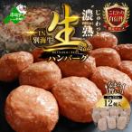 ふるさと納税 別海町 【毎月定期便】熟成 生ハンバーグ 1.8kgセット 北海道 別海牛 150g×12個 個包装全2回