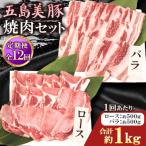 五島美豚 焼肉セット ロース バラ各約500g
