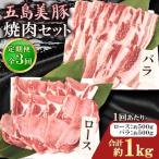 五島美豚 焼肉セット ロース バラ各約500g