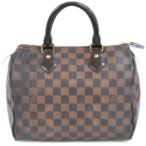 本物 ルイヴィトン LOUIS VUITTON LV スピーディ 25 ダミエ エベヌ ハンドバッグ ミニボストンバッグ ブラウン N41365