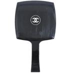  подлинный товар Chanel CHANEL здесь Mark рука зеркало ручное зеркало Novelty пластик черный 