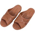 シャワーサンダル Lサイズ 25.5cm 茶色 PVC 一体成型 サンダル つっかけ ベランダ 旅館 宿 トイレ 便所 お手洗い ポイント利用