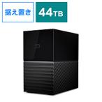 Western Digital WDBFBE0440JBK-JEEX 外付けHDD USB-C＋USB-A接続 My Book Duo 2021EX(Mac/Windows11対応) ブラック ［44TB /据え置き型］