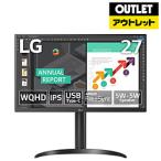 ショッピング外箱不良 LG(エルジー) USB-C接続 PCモニター  ブラック 27QN850-B ［27型 /WQHD(2560×1440） /ワイド］【外箱不良品】 [振込不可]