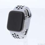 〔中古〕Apple(アップル)  Apple Watch Series 5 Nike+ GPS 44mm スペースグレイアルミニウムケース ピュアプラチナム／ブラックNikeスポーツバンド