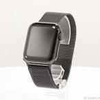 〔中古〕Apple(アップル) Apple Watch Series 4 GPS + Cellular 40mm スペースブラックステンレススチールケース ブラックスポーツバンド