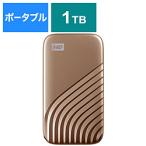 Western Digital WDBAGF0010BGD-JESN 外付けSSD USB-C＋USB-A接続 My Passport SSD 2020 Hi-Speed(Mac/Win対応)(PS5/PS4対応) ゴールド ［1TB /ポータブル型］