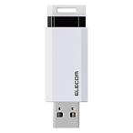 ELECOM(エレコム) USBメモリ (Chrome/iPadOS/iOS/Mac/Windows11対応) ホワイト MF-PKU3128GWH ［128GB /USB TypeA /USB3.1 /ノック式］ 【864】