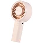 ELECOM(エレコム) ハンディファン 携帯扇風機 コンパクト 大風量 5段階風量 USB Type-C充電 自動安全OFF ハンドストラップ付き ピンク   FAN-U261PN