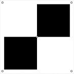 グリーンクロス グリーンクロス　ドローン用対空標識プラス型（白黒）   6300001178