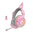 RZ04-05170200-R3M1ge-ming headset Kraken Kitty V3 Pro[ кошка ушко (уголок) ] Quartz розовый [ беспроводной (Bluetooth+USB-C)+ проводной / обе уголок / головная повязка...