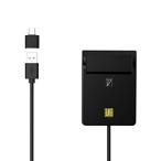 AREA 接触型ICカードリーダー USB-C＋USB-A接続 (Mac/Windows11対応) ブラック SD-MYC01-B ［マイナンバーカード対応］