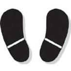 ユニット 819-90 ユニット 路面貼用ステッカー 足型 黒 190mm 路面専用アルミステッカ