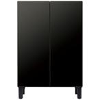 AQUA 家具冷蔵庫 LOOC（ルーク） マットブラック AQR-FD7P(K) ［60 /72L /2ドア /観音開きタイプ /2025年］ 【お届け日時指定不可】