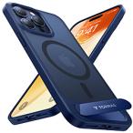ショッピングスマートフォンアクセサリー TORRASトラス UPRO Pstand Case for iPhone 15 Pro  ケース トーラス ネイビーブルー