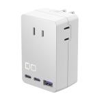 Polaris CUBE WALL67W  PD対応AC充電器　USB-C×2、USB-A×1ポート、ACコンセント×3  ホワイト CIO-PC67W2C1A-AC3-WH ［3ポート /USB Power Delivery対応 /S…