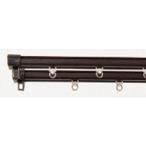 東京シンコール 静音角型木目レール 2m用(110-200cm) ダブル ダーク I57062MWDA 【864】