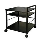 remeks Japan тумбочка на колесах [W485xD370xH535mm] тумба для принтера чёрный под дерево PJC-7001-BK