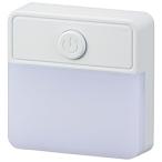 オーム電機 薄型LEDナイトライト スイッチ式/電球色/屋内用  ホワイト NIT-ALA6PSQ-WL [振込不可]