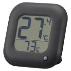 オーム電機 温度が見やすい温湿度計  ブラック TEM-100B-K ［デジタル］